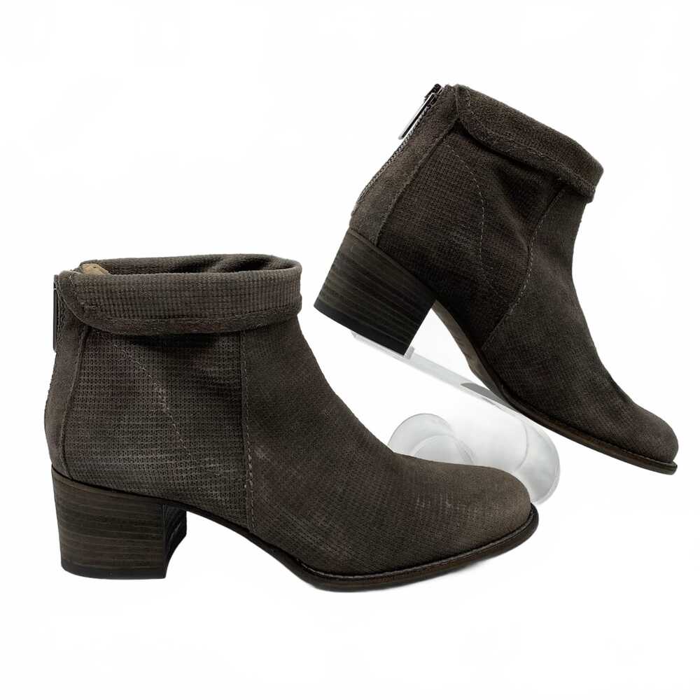 Aquatalia Gray Leather Ankle Boots | Women’s 7 Regular Italy Made